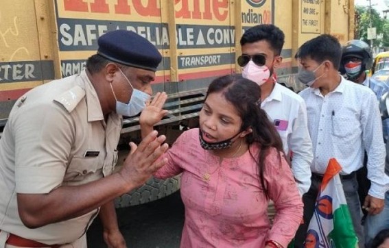 As No Arrest after 72 hours of Attack Incident on Abhishek Banerjee, Trinamool organized heavy protests in Tripura